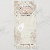 Carte d'affichage vintage Flower Pacifier (Devant / Derrière)