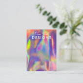 Carte d'affichage violet rouge Faux Holo (Debout devant)