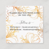 Carte d'affichage White Rose Gold Lys Large Oreill (Dos)