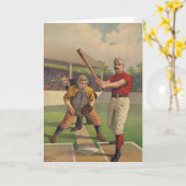 Carte d'affiche de baseball vintage (Fleur jaune)