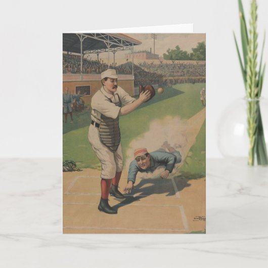 Carte d'affiche de baseball vintage (Devant)