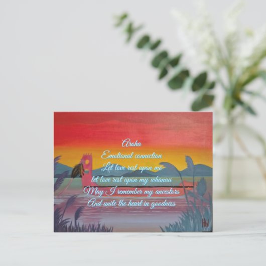 Carte d'affirmation aroha (amour) (Debout devant)