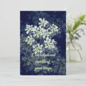 Carte d'affirmation avec fleurs sur arrière - plan (Debout devant)