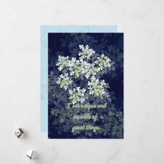 Carte d'affirmation avec fleurs sur arrière - plan