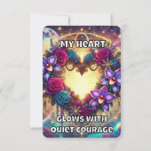 Carte d'affirmation cardiaque mystique - Courage c (Dos)