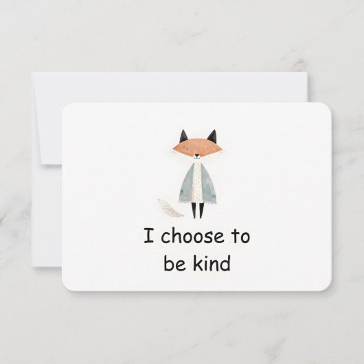Carte d'Affirmation d'Animal Red Fox Woodland (Devant)