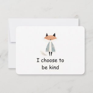 Carte d'Affirmation d'Animal Red Fox Woodland