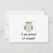 Carte d'Affirmation de la Chouette Sage Fière (Devant)