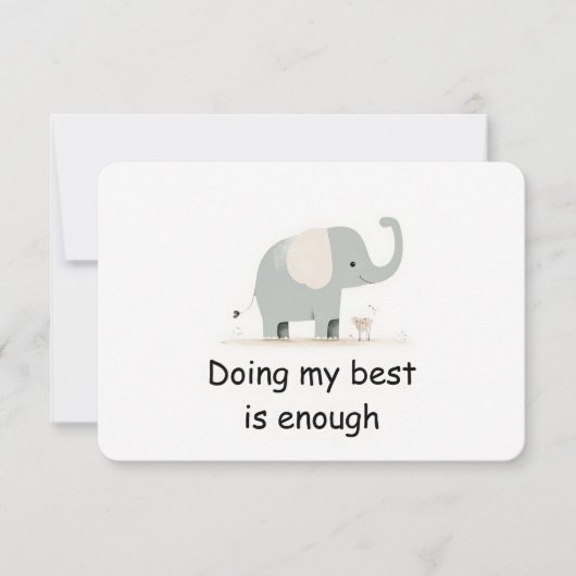 Carte d'affirmation de l'animal de la forêt de l'é (Devant)