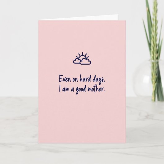Carte d'affirmation de maternité tendre (Devant)