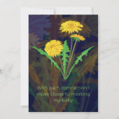 Carte d'affirmation de naissance avec fleurs (Devant)