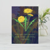 Carte d'affirmation de naissance avec fleurs (Debout devant)