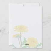 Carte d'affirmation de naissance avec fleurs (Dos)