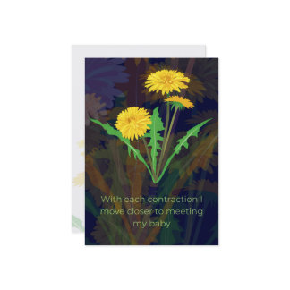 Carte d'affirmation de naissance avec fleurs