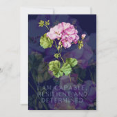 Carte d'affirmation de naissance avec fleurs (Devant)