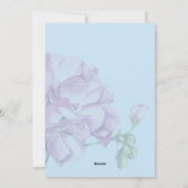 Carte d'affirmation de naissance avec fleurs (Dos)