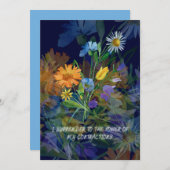 Carte d'affirmation de naissance avec fleurs (Devant / Derrière)