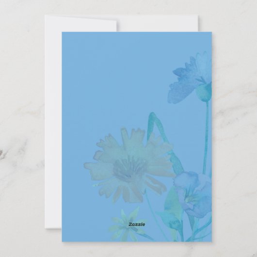Carte d'affirmation de naissance avec fleurs (Dos)