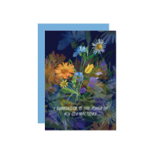 Carte d'affirmation de naissance avec fleurs