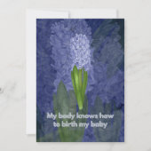 Carte d'affirmation de naissance avec fleurs (Devant)
