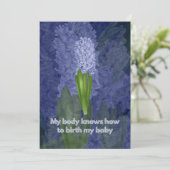 Carte d'affirmation de naissance avec fleurs (Debout devant)