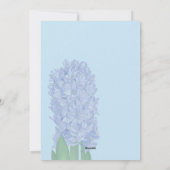 Carte d'affirmation de naissance avec fleurs (Dos)