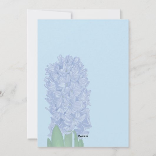 Carte d'affirmation de naissance avec fleurs (Dos)