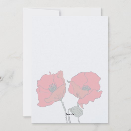 Carte d'affirmation de naissance avec fleurs (Dos)