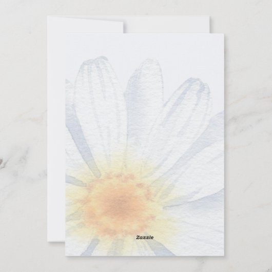 Carte d'affirmation de naissance avec fleurs (Dos)