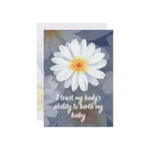 Carte d'affirmation de naissance avec fleurs
