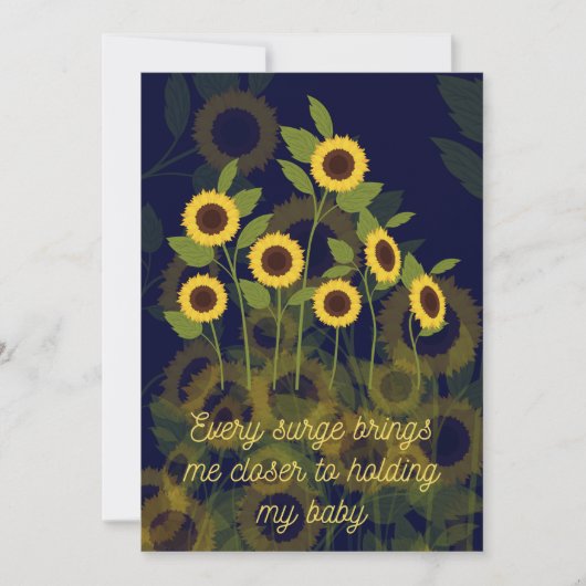 Carte d'affirmation de naissance avec fleurs (Devant)