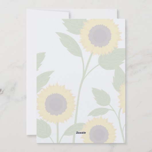 Carte d'affirmation de naissance avec fleurs (Dos)