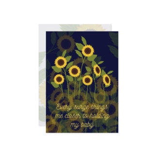 Carte d'affirmation de naissance avec fleurs