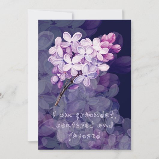 Carte d'affirmation de naissance avec fleurs (Devant)
