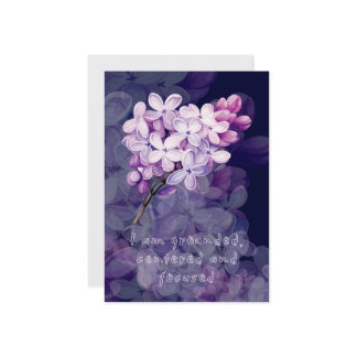 Carte d'affirmation de naissance avec fleurs