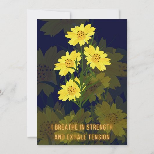 Carte d'Affirmation Enfance avec fleurs (Devant)