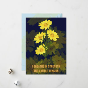 Carte d'Affirmation Enfance avec fleurs