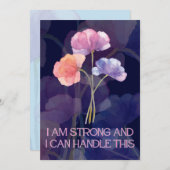 Carte d'Affirmation Enfance avec fleurs (Devant / Derrière)