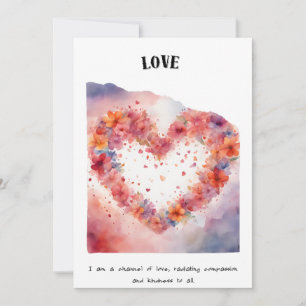 Carte d'Affirmation Love Positive