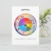 Carte d'affirmation positive d'abondance (Debout devant)