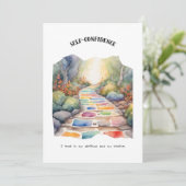 Carte d'affirmation positive de la confiance en so (Debout devant)