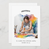 Carte d'affirmation positive de la créativité (Devant / Derrière)