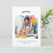 Carte d'affirmation positive de la créativité (Debout devant)