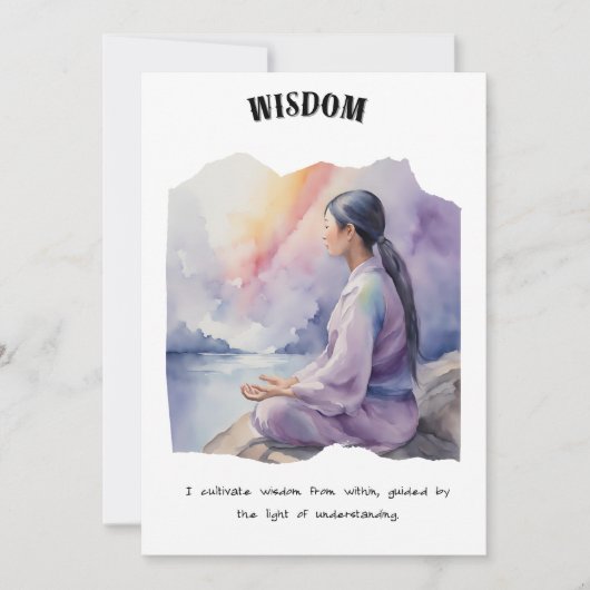 Carte d'affirmation positive de la sagesse (Devant)