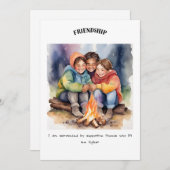 Carte d'affirmation positive de l'amitié (Devant / Derrière)