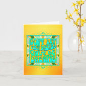 Carte d'affirmation positive du devis de rêve de n (Fleur jaune)