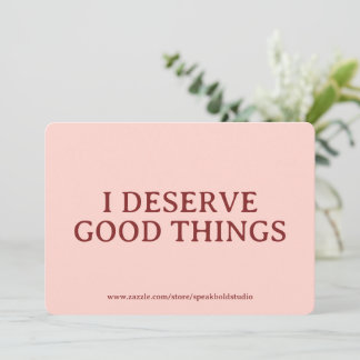 Carte d'affirmation positive personnalisée pour fe