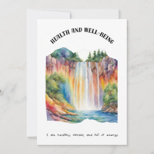 Carte d'affirmation positive pour la santé et le b