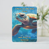 Carte d'affirmation quotidienne de la tortue de me (Debout devant)