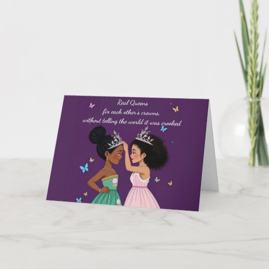Carte d'affirmation Sois une Reine (Devant)